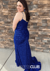Linda | Sparkly Mermaid Royal Blue Sequin Long Prom Dress - Price #price_variant_lowest# - Royal Blue - PromDressClub